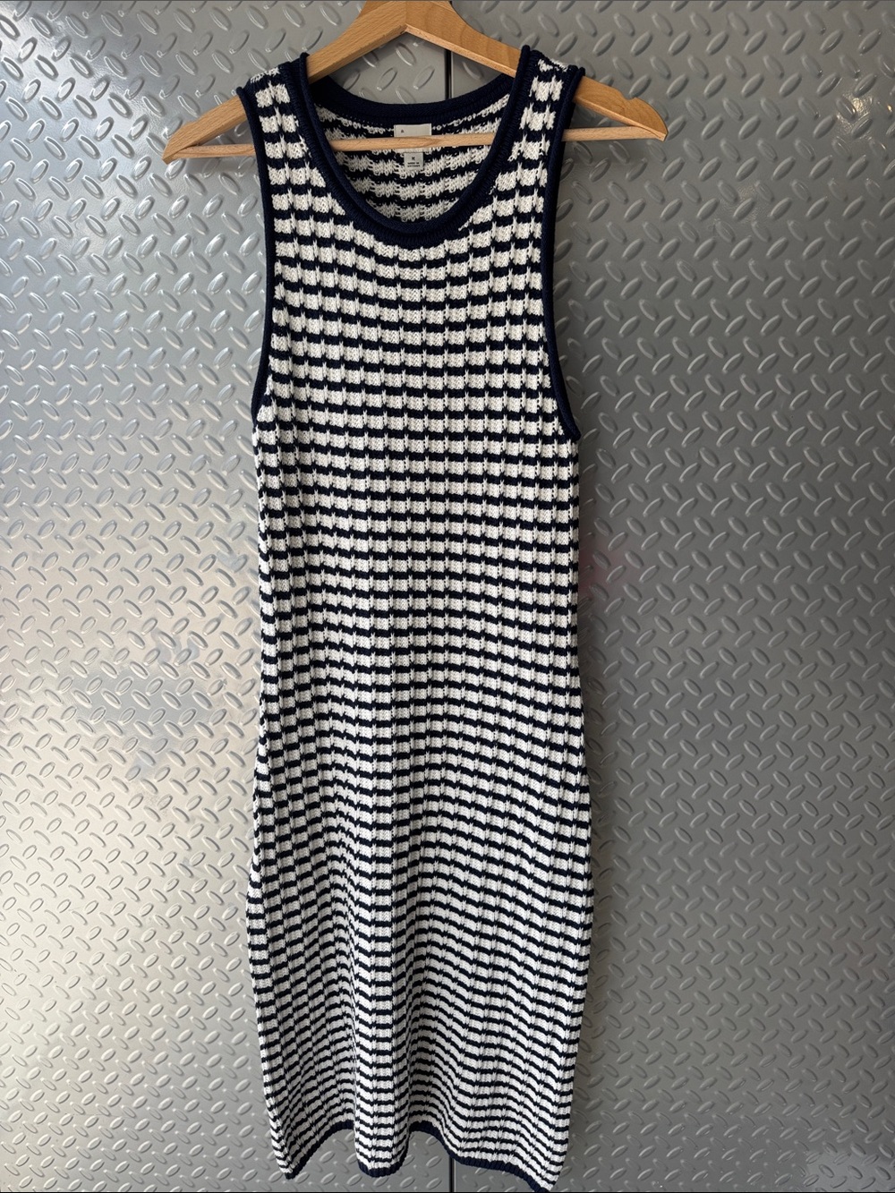 a new day Black and White Maxi Knit Tank Dress
